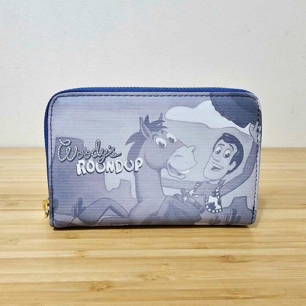 Loungefly Disney Toy Story Woody’s Roundup Zip Around Blue Wallet New